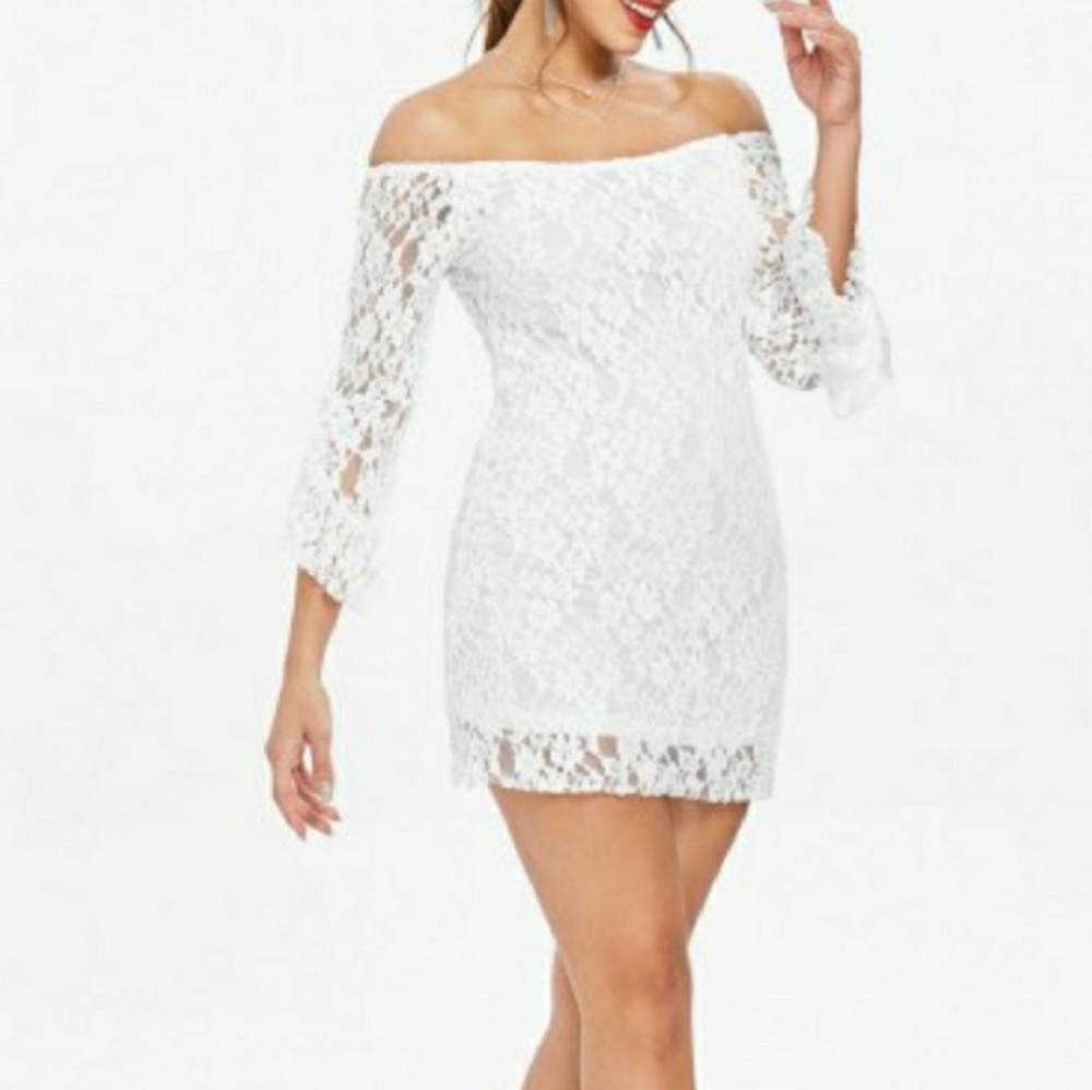 White lace club dress